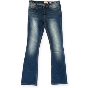 K&K California Low Rise Embroidered Baby Flare Jeans Y2K 9/10